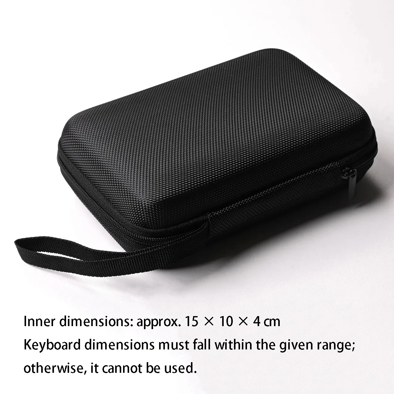 Black Oxford Hard‑Shell Keyboard Case Shock‑Absorbent Waterproof Mechanical Keyboard Storage Bag for Mechanical Keyboard