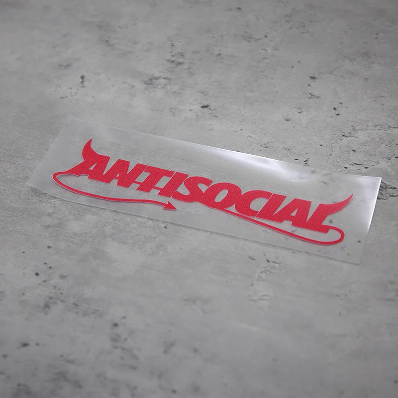 1 adesivo personalizado do capacete sociopático do pequeno demônio, vinil decorativo durável impermeável da capa do risco da motocicleta,