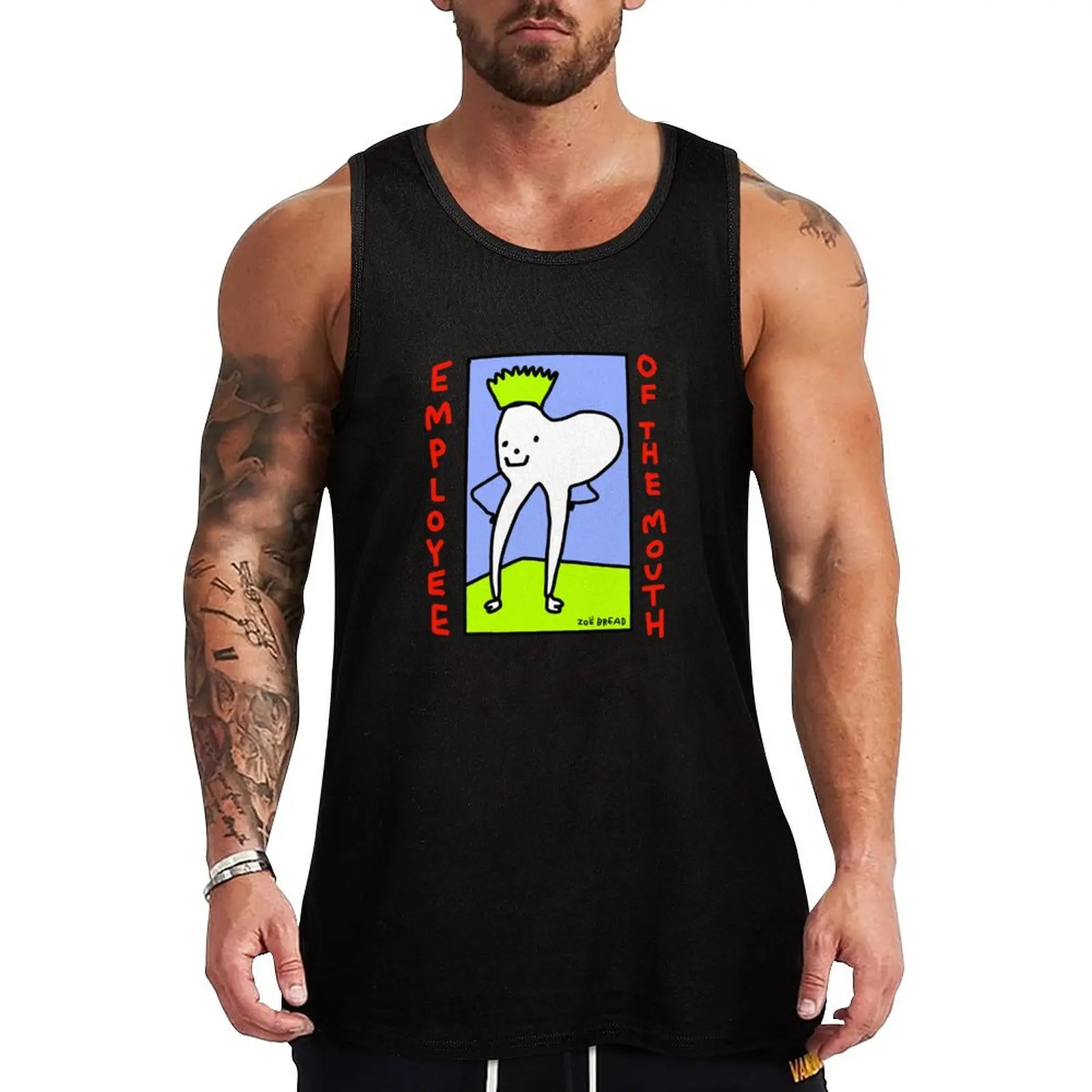 

employee of the mouth Tank Top Casual Everyday Wear Tank Top Loose Sleeveless Soft