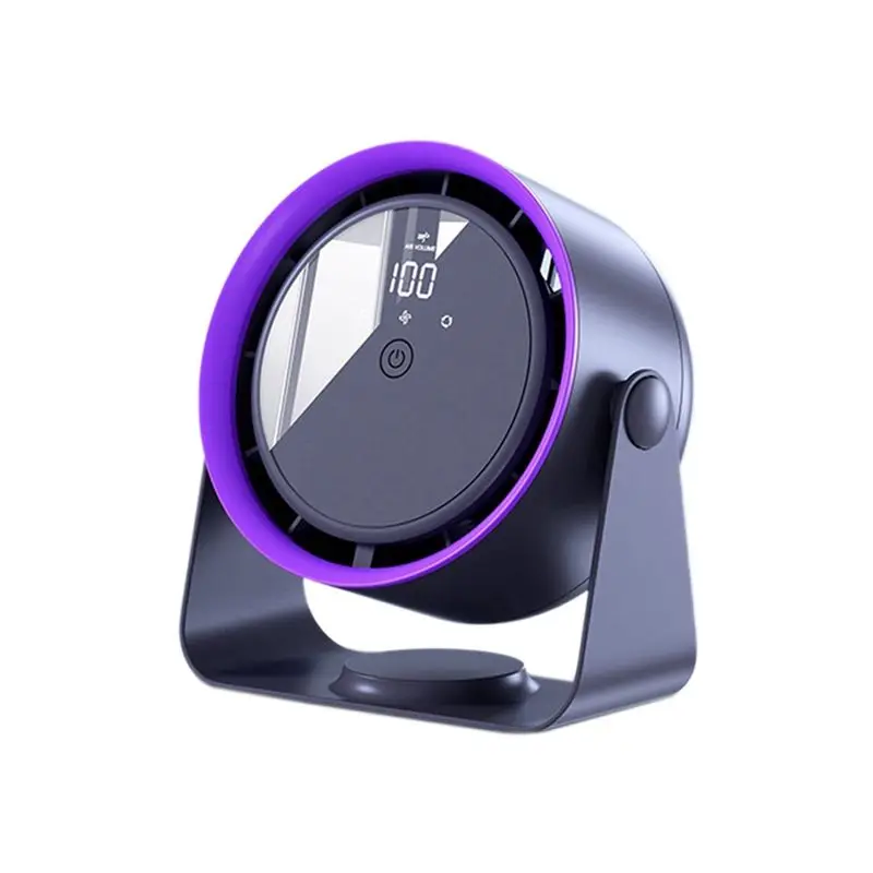 

Настольный электрический вентилятор ABBZ-Silent 360 ° Портативный USB-вентилятор для дома и офиса с функцией циркуляции воздуха и зарядкой