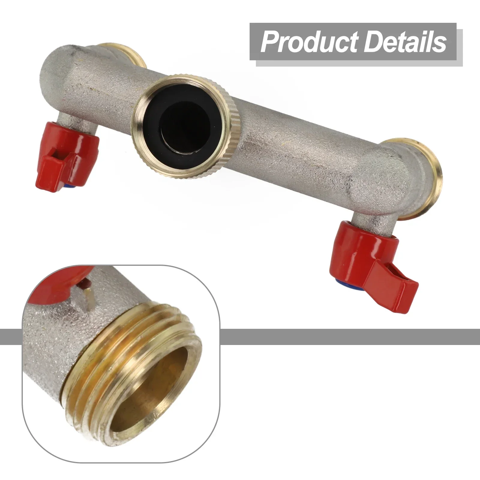 Water Distributor Hose Splitter 1 Pieces 126*85*50mm 2-Way Valve Easy To Install Faucet Diverter For Most Faucets