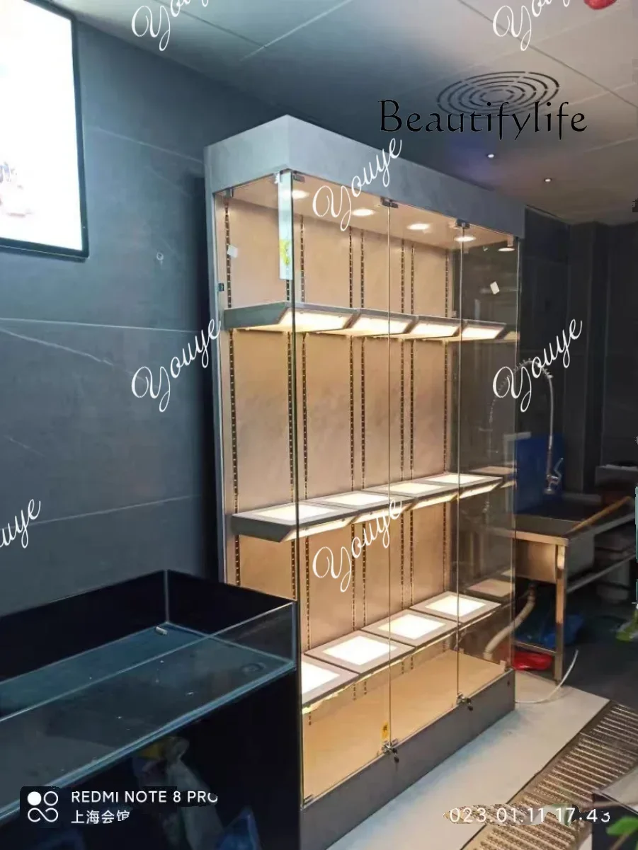 J Display CabinetHand-Made Display Cabinet Household Small Lego Model Cabinet Adjustable Trophy With Light Product