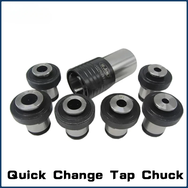 

Quick Change Tap Chuck M3-M12 7pcs Connection hole Taper B18 B16 for Mechanical Lathe Drilling Machine CNC