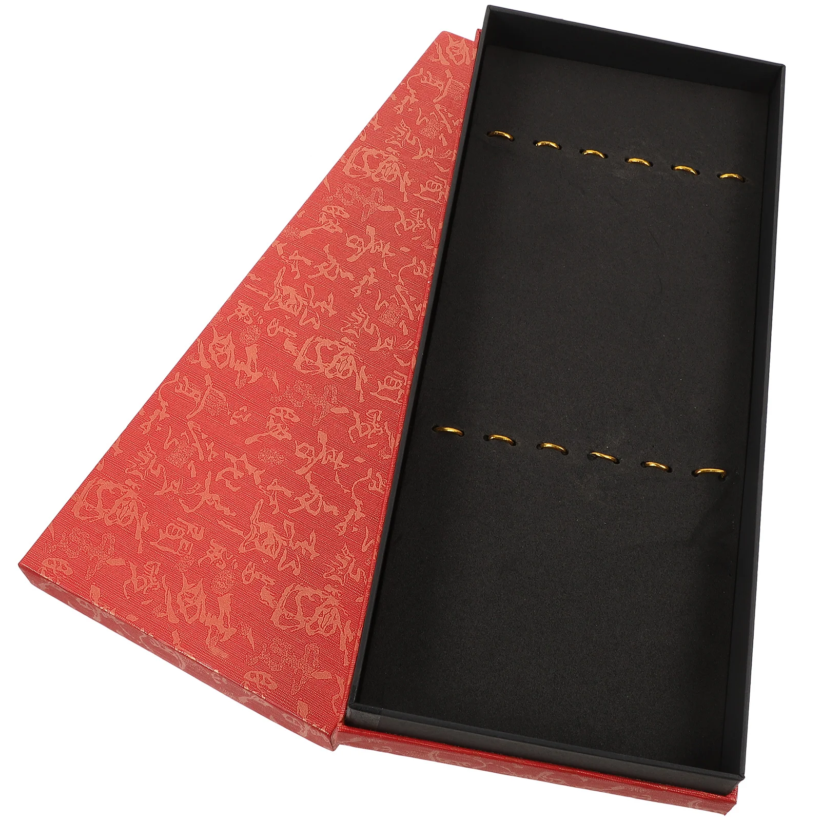 Stylish Calligraphy Brush Holder Durable Storage Box Space-Saving Lid Design For Students Office Workers Gift Chinese Style