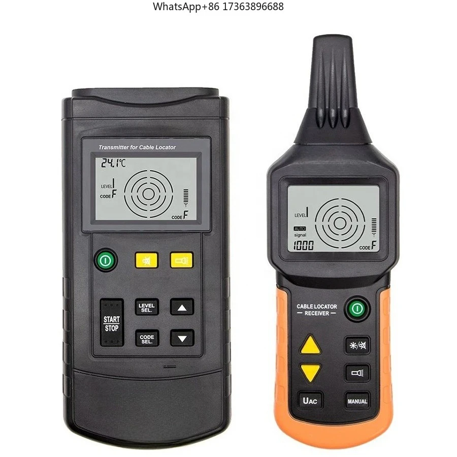 

RuoShui 7501 Cable Locator 12V-400V AC DC Detector Tester Professional Underground Wire Network Finder Metal Pipe Line Tracker