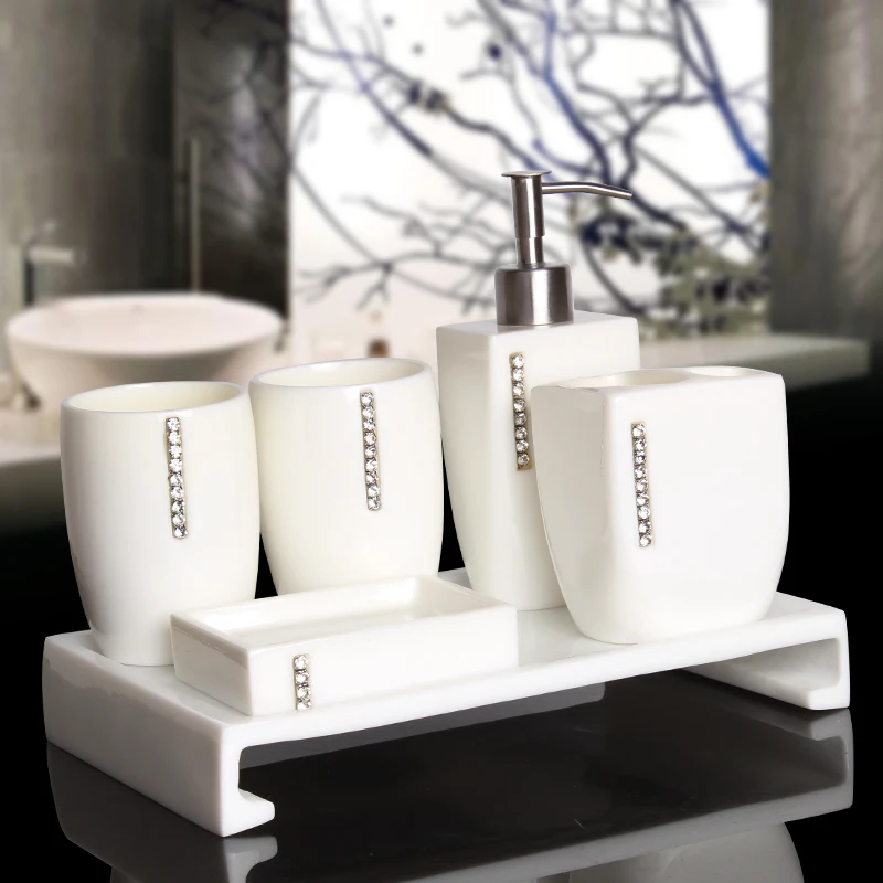 

Modern minimalist Bathroom supplies Toothbrush cup Toothbrush holder Soap dish Lotion bottle tray Bathroom accessories