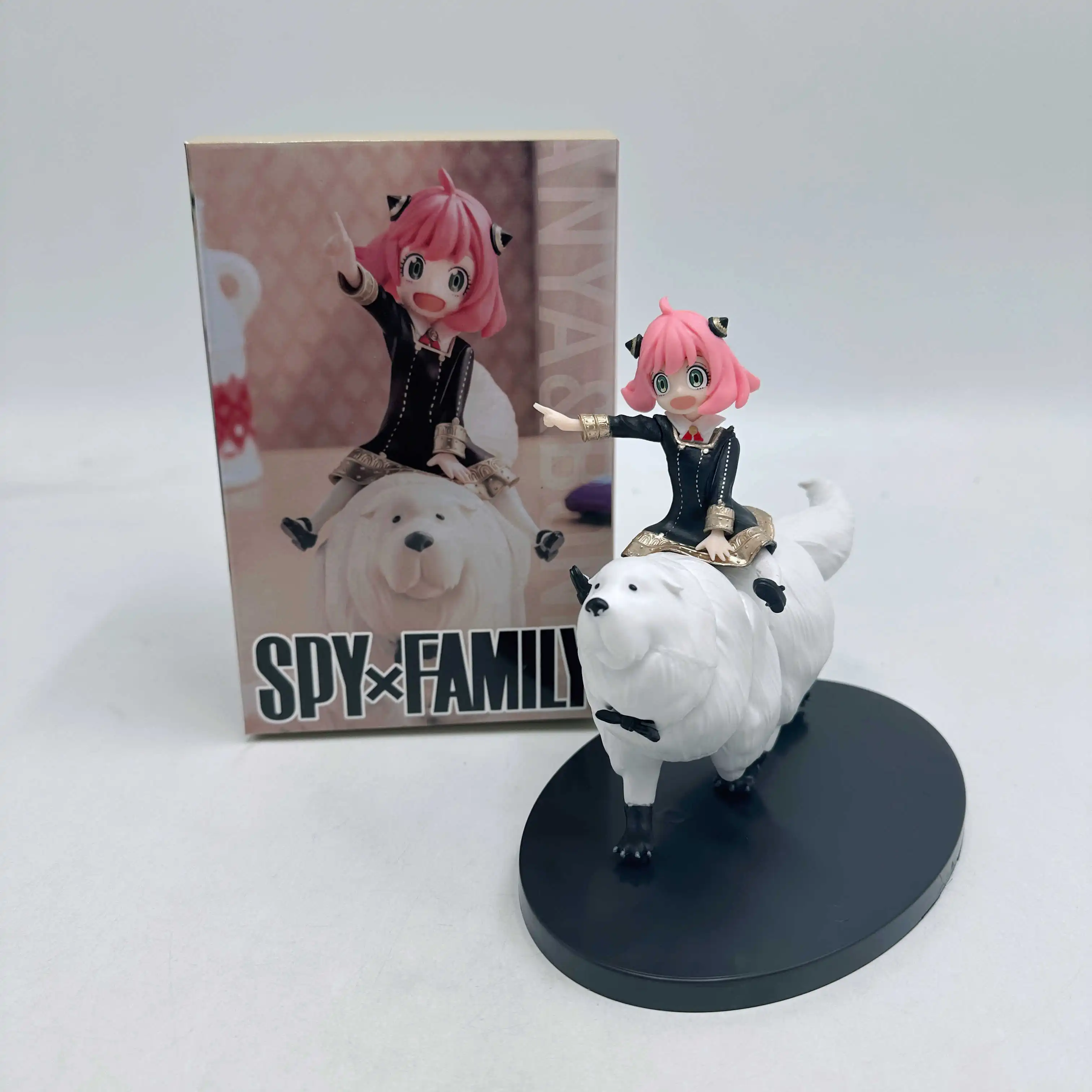 SPY×FAMILY Anya Forger Bond Forger rijhouding Anime Action Figure Speelgoed Ongeveer 14CM