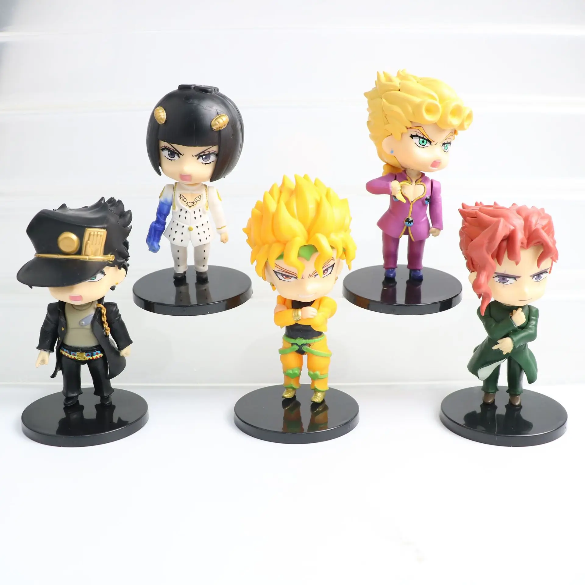 10CM Anime JoJo's Bizarre Adventure Action Figures Joseph Joestar Phantom Blood Steel Ball Run Statue Collection Kid Gift Toy