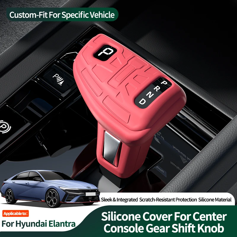 

For Hyundai ELantra Car Control Gear Shift Knob Boot Cover Trim Sticker Interior Tuning Accessory Customizable Made of Silicone