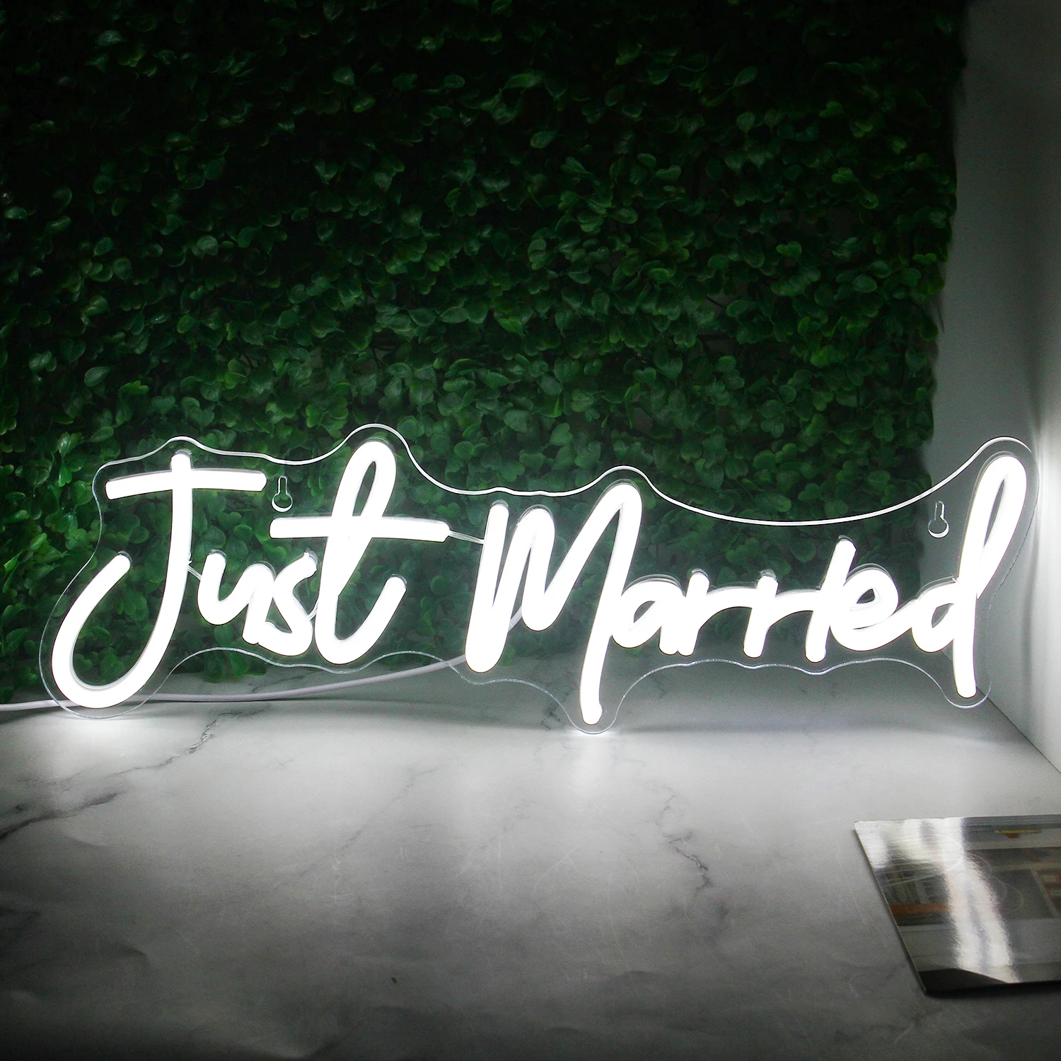 

Just Married Neon Signs for Wedding Wall Decor Gift Party Engagement Personalized Led Neon Lights Signs for Bedroom Home Neon