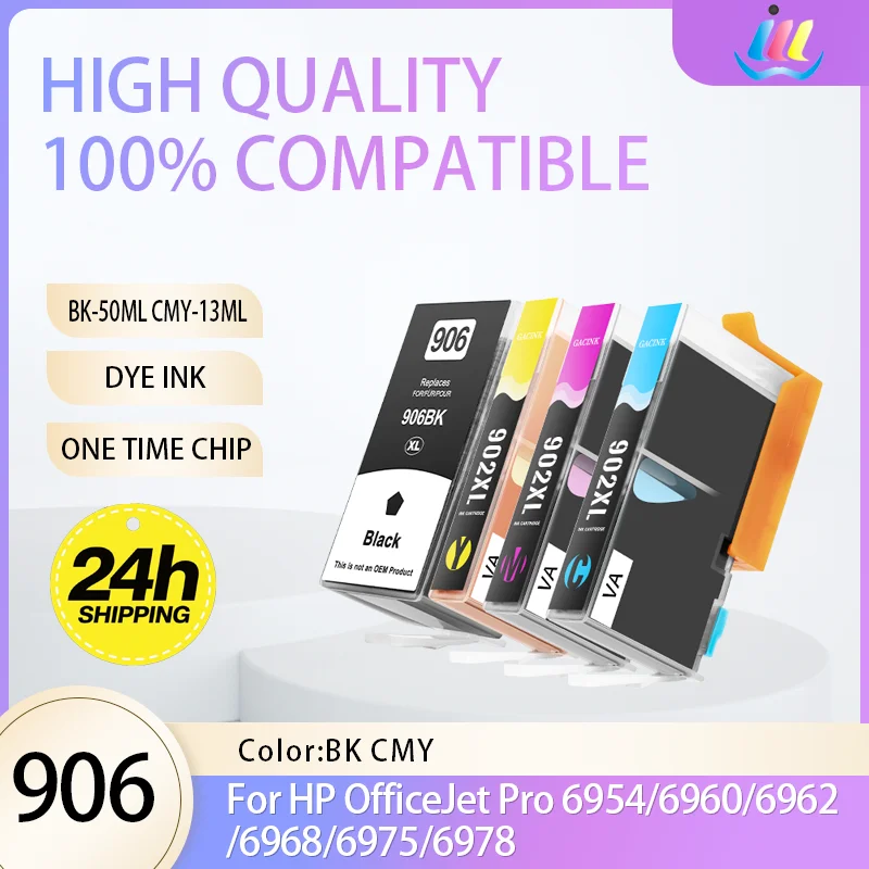 902 XL Ink Cartridge for HP Officejet 6962 6950 6951 6958 Pro 6978 6974 6975 6976 6979 6954 6960 6968 6961 6963 Printer