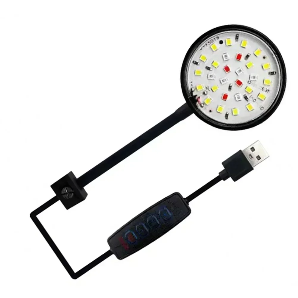 5W/7W Small Fish Tank Clip Lamp LED Aquarium Light Dimmable 360 ° Adjustable USB Plugss Waterproof Landscaping Accessories