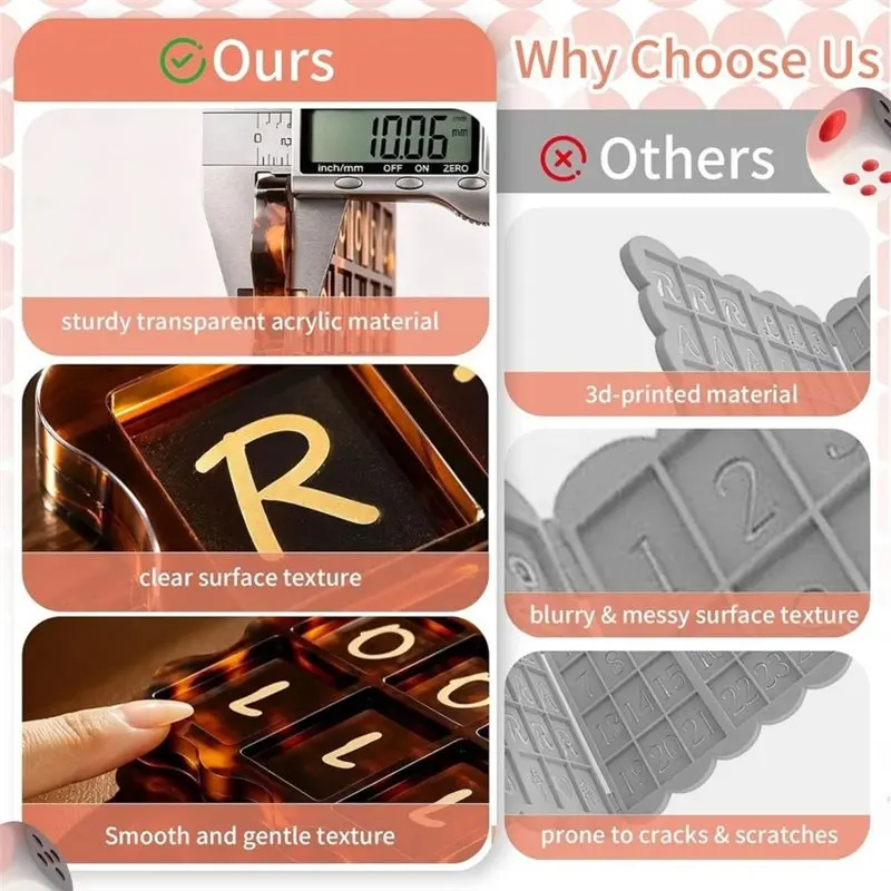 ABXE-Mahjong Accessories For Beginners, Acrylic Practice Board For Solo Play, American Mahjong Board Tortoise Shell