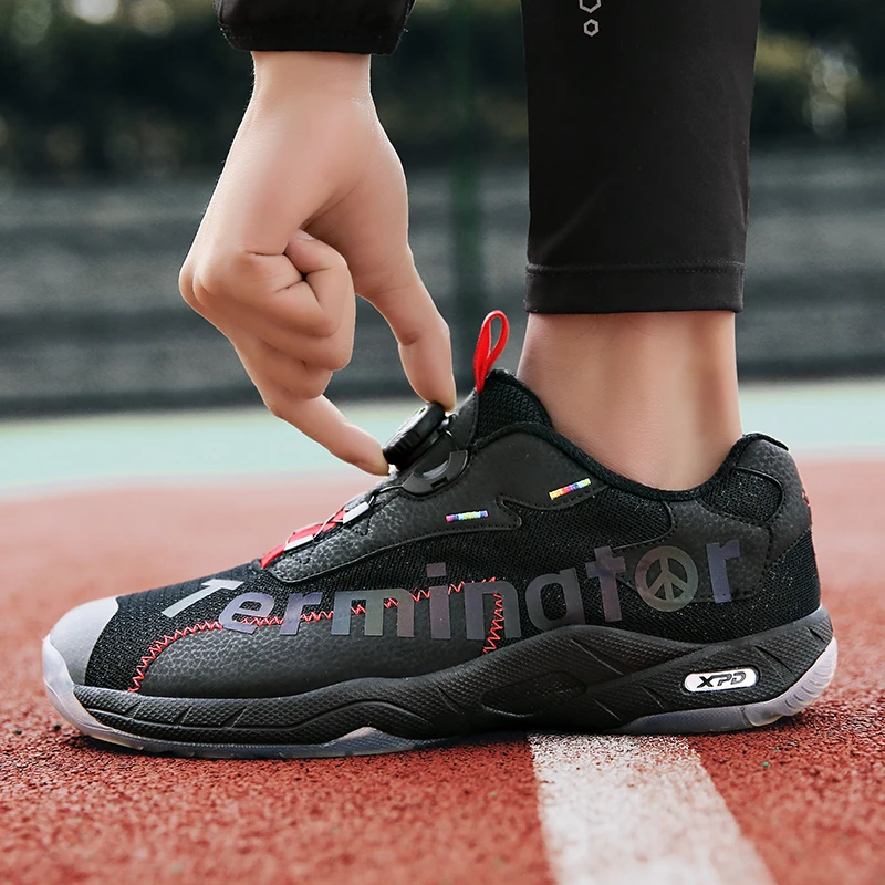 Sapatos profissionais de badminton antiderrapantes leves, tênis de voleibol masculino, tamanho grande 36-46, novos