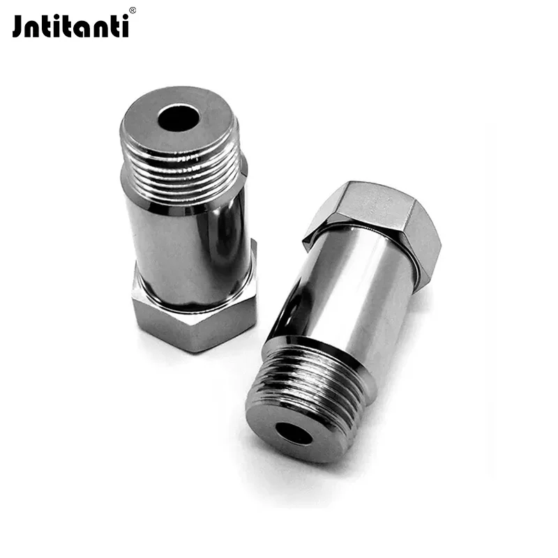 Jntitanti Gr5 titanium Exhaust O2  oxygen Sensor Car O2 Extender Adapter 45mm CEL  Plug Check Engine Light Eliminator M18*1.5