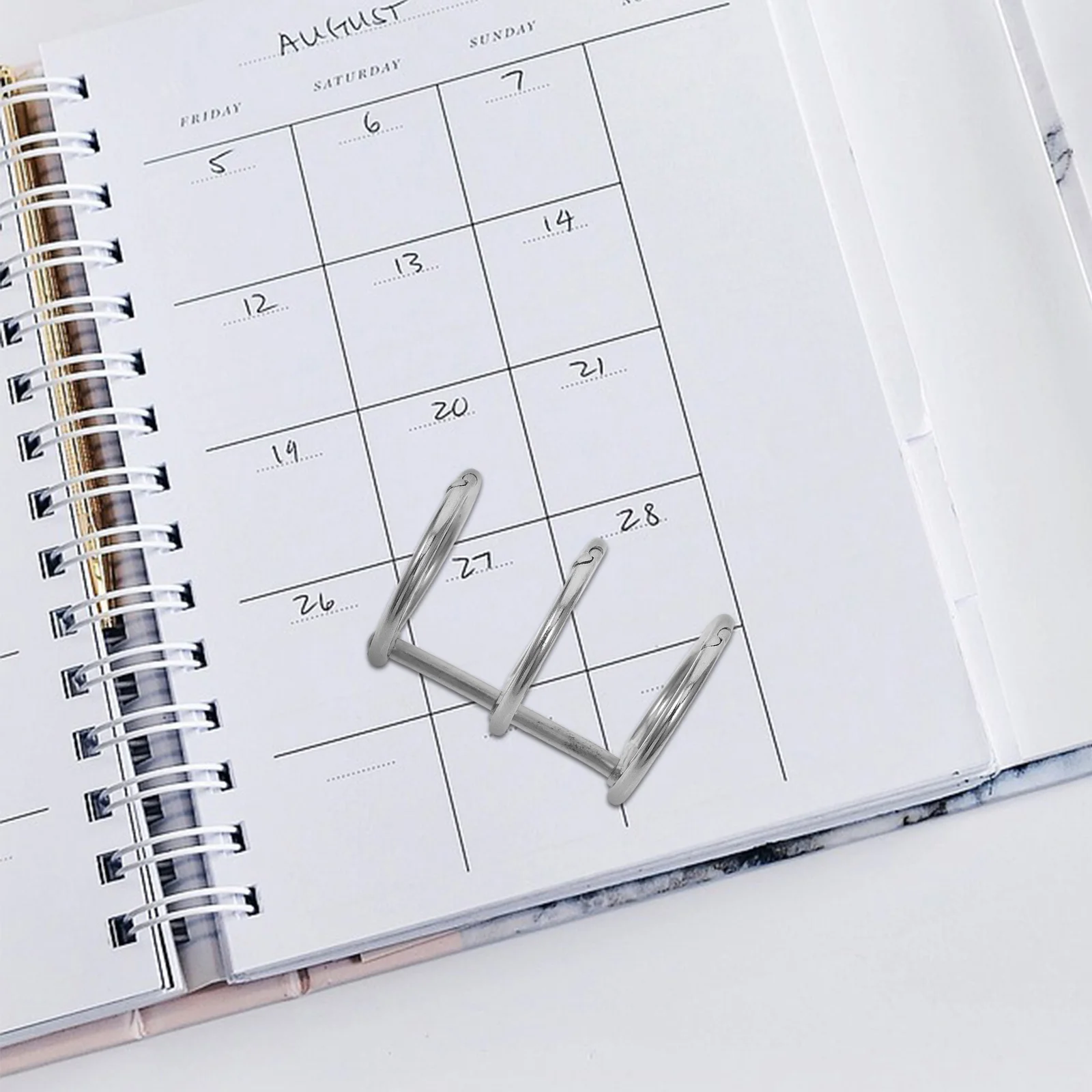 20 piezas carpetas de hojas sueltas de Metal, 3 anillos, bisagra a presión de 20Mm para cuaderno Diy, álbum de recortes, organización escolar de oficina, cierres de encuadernación de hierro