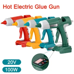 Hot Electric Glue Gun For Makita/Dewalt/Milwaukee/Bosch 18V 20V Li-ion Battery Digital Display Glue Gun Household DIY Tools