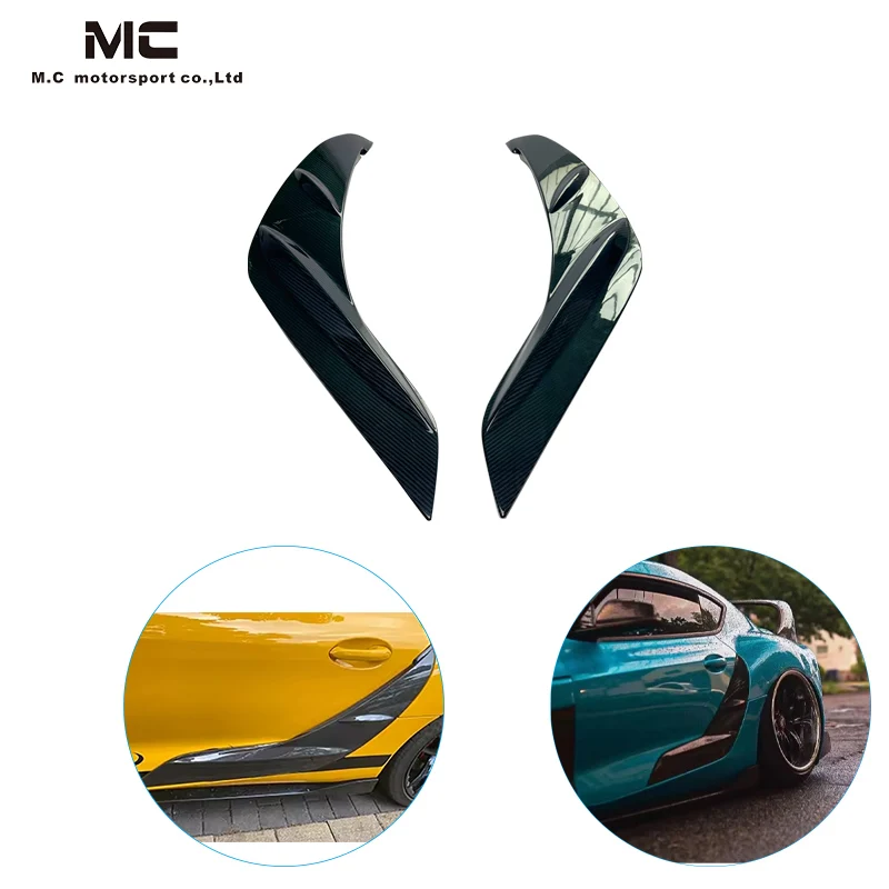 Supra A90 Carbon Fiber TR Style GR Side Door Garnish for Toyota Supra GR MK5 A90 A91 Carbon Racing Side Door Fender Blade Panel