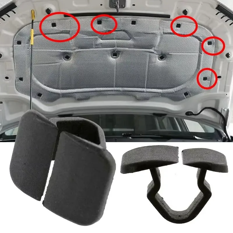 

10/20/30/40/50/60Pcs Auto Hood Insulation Retainer Clips Vehicle Front Left Right Fasteners