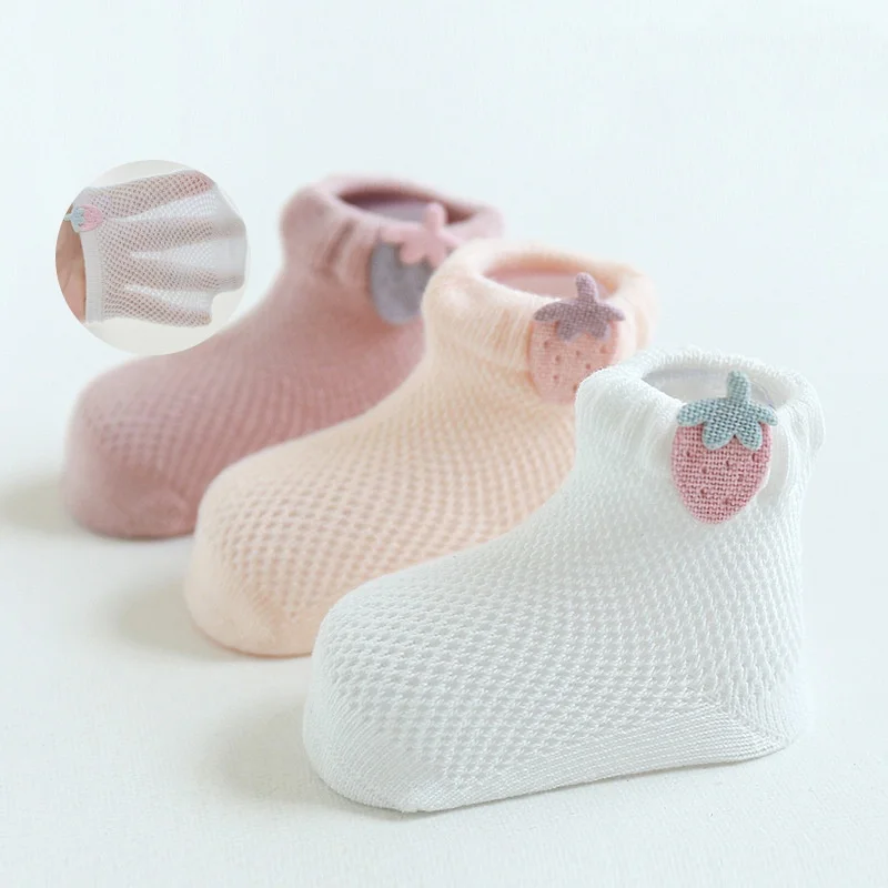 

Новые 3 пары/лот, летние тонкие сетчатые детские носки для девочек и мальчиков, детские хлопковые носки без костей, носки для новорожденных, аксессуары для детей 0-5 лет