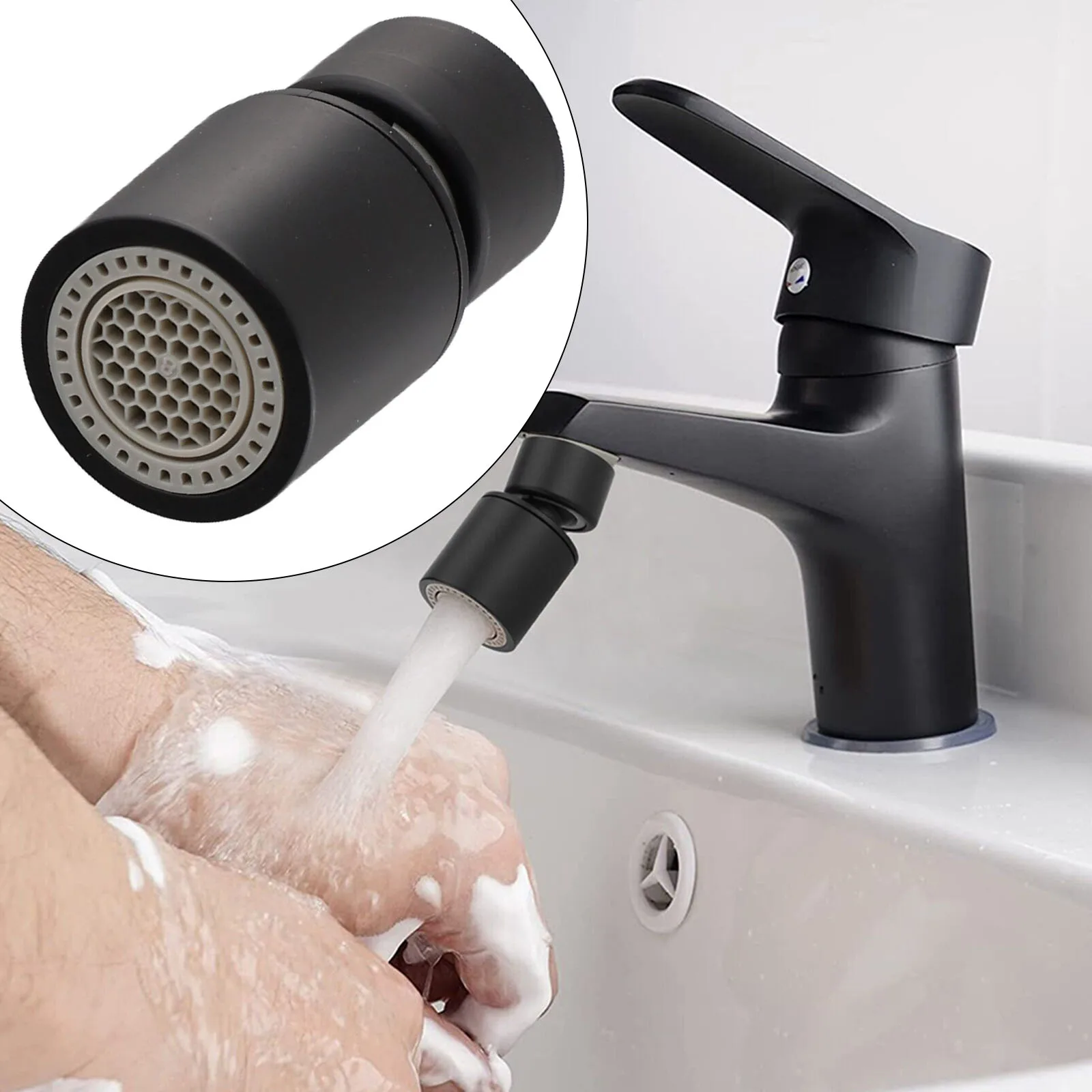 Bathroom Home Decoration Faucet Aerator Bathroom Tap Anti-corrosion Black Brass Water Saving Kitchen Sink Faucet