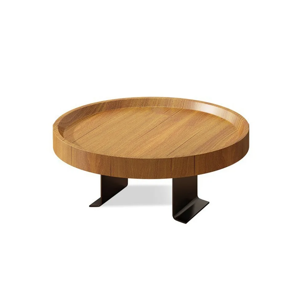 

Adjustable Mobile Sofa Armrest Tray Waterproof Round Wooden Mini Side Table Easy Installation Stain Resistant