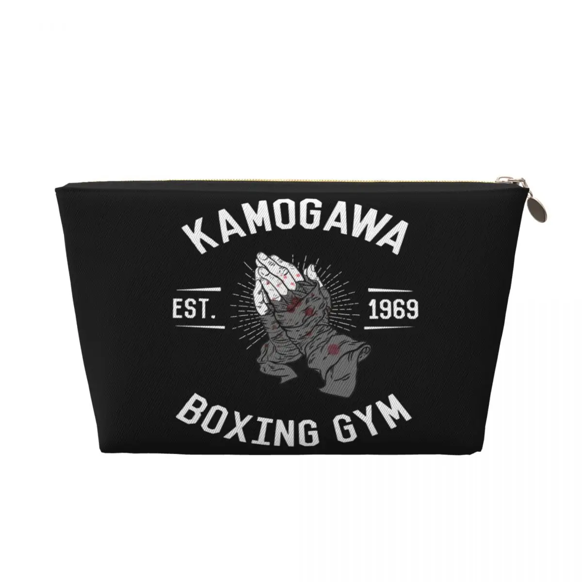 Custom Kamogawa Boxing Gym Praying Hands Cosmetic Bag Women Fashion Big Capacity Makeup Case Beauty Storage Toiletry Bags