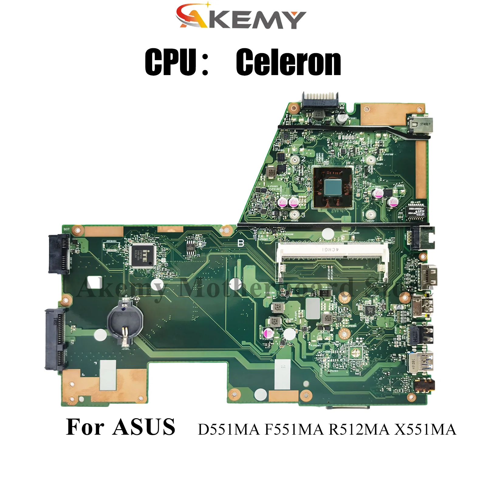 

X551MA Laptop Motherboard For ASUS VivoBook F551MA D551MA X551MA R512MA X551M Notebook Mainboard With Celeron CPU 100% tests OK