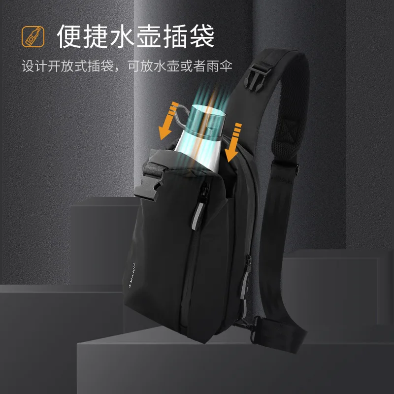 Men's multi-function cross-body large capacity waterproof mobile phone storage boys sports leisure waterproof shoulder bag