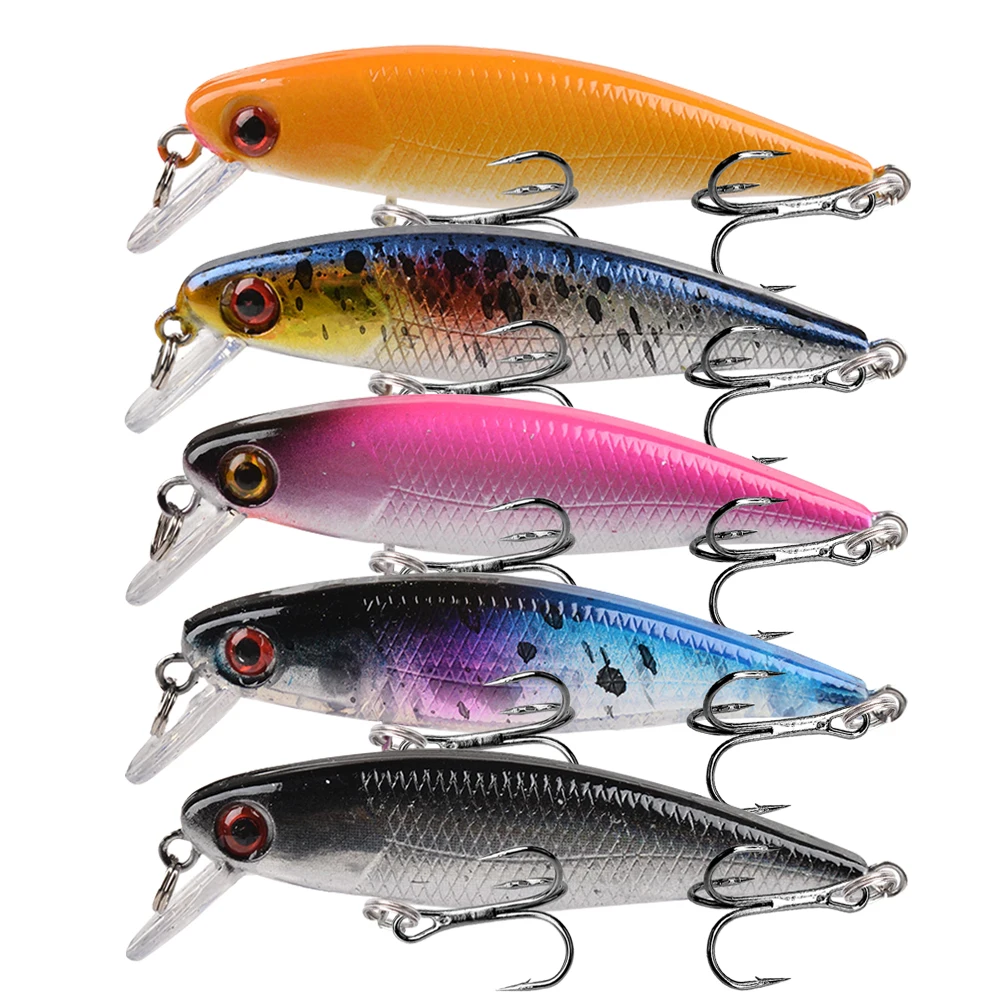 1pc Minnow Fishing Lures Wobblers 6.5cm 4g Quality Crankbaits Artificial Plastics Hard Baits Pesca Swimming Bait Tackle