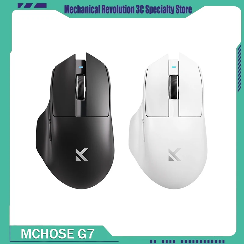 

MCHOSE G7 2.4G Bluetooth Wireless Mouse Tri-Mode Ergonomic 59g Lightweight Gaming Office Right-Handed Medium-Large Hand Esports