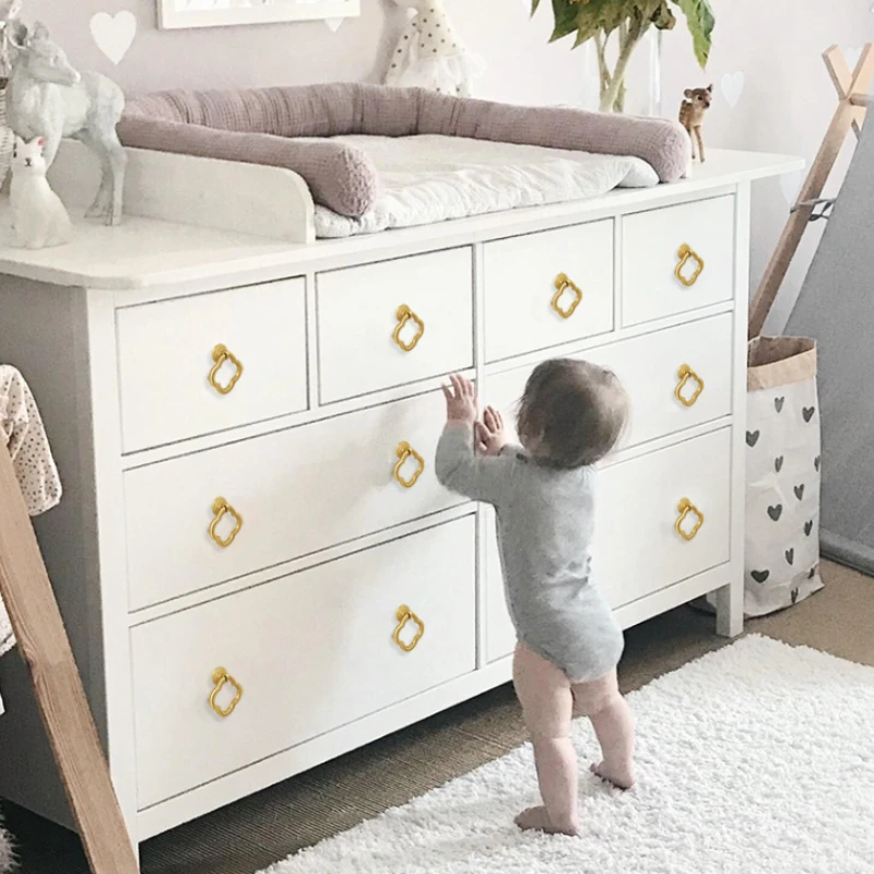 

Дверная ручка шкафа, золотая твердая латунь, ручка ящика, комода, ручки для шкафа, мебельная фурнитура, ручки для шкафа в форме четырехлистного клевера