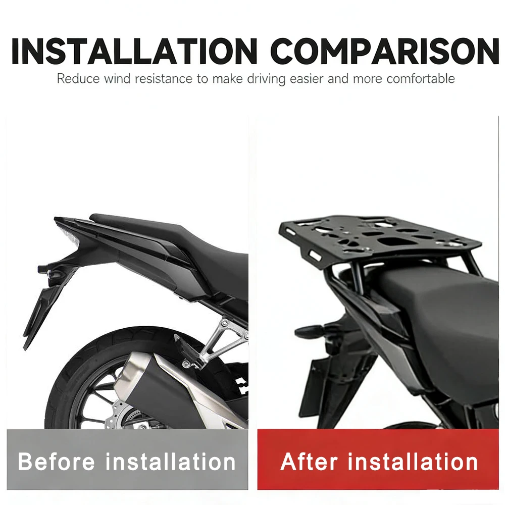 For CB400X CB500X CB500F CBR500R 2013-2021 Motorcycle Rear Shelf Luggage Rack Bracket Tail Box Bottom Plate