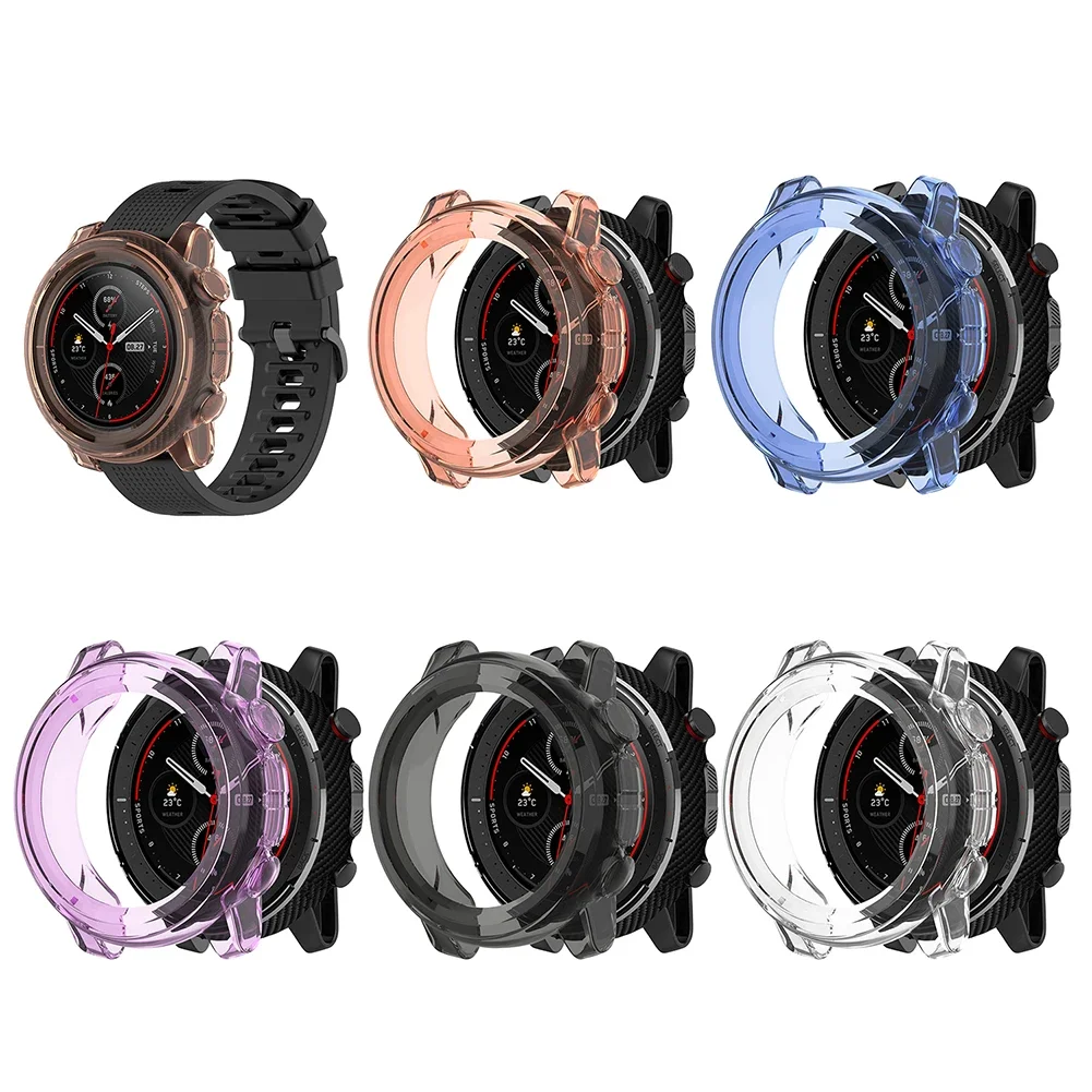 Moving Health Shatter-Resistant Case for Amazfit Stratos 3 A1928 Smartwatch Accessories Smartwatch Protective Covers Bumper