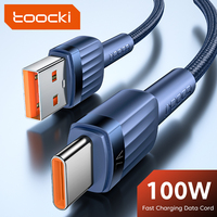 Toocki 7A 100W USB C Cable Type C For Huawei P50 P40 Fast Charge Charging Charger Data USB-C Cable for Xiaomi 12 Poco F3 Samsung
