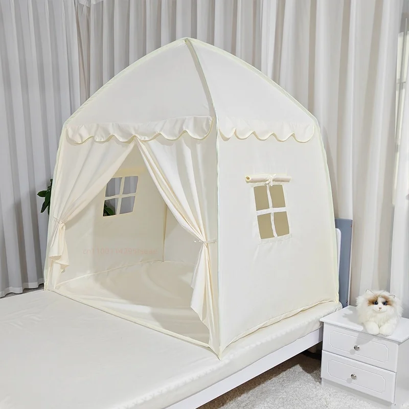 Tienda de campaña portátil para niños de 59 pulgadas de altura, tienda para niños, casa de juegos para bebés, Castillo de princesa grande para niñas, tienda de juegos de juguete para interiores y exteriores