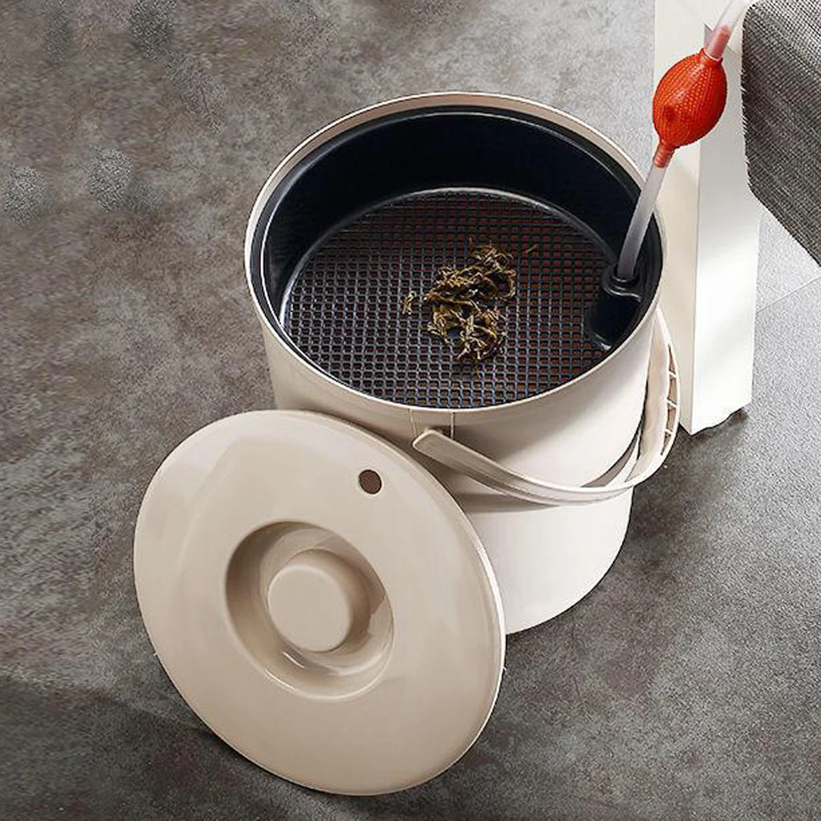 Household Tea Tray Waste Water Bucket Drain Pipe Tea Set Kung Fu Trash Can Tea Bucket Drain Bucket Accessories
