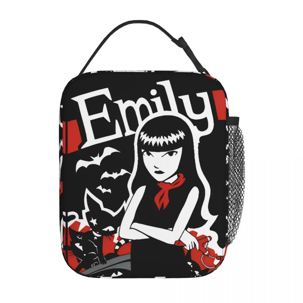 E-Emily The Strange Insulated Lunch Bags Portable Lunch Container Thermal Bag Lunch Box Tote School Travel Girl Boy