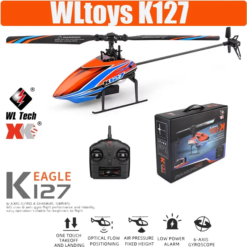 2.4G WLtoys K127 RC Helicopters V911S  Radio Control Plane Remote Control Airplane 6 Aixs Gyroscope Aircraft Toys for Children