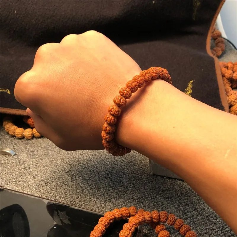 Nature Vajra Bodhi Rudraksha Bracelets Men Meditation Mala Bead Bracelets for Men Women Jewelry Prayer Tibetan Buddhism Bracelet