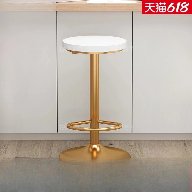 

Bar chair Solid wood lifting rotation Modern simple home front desk chair checkout page Bar beauty stool High stool
