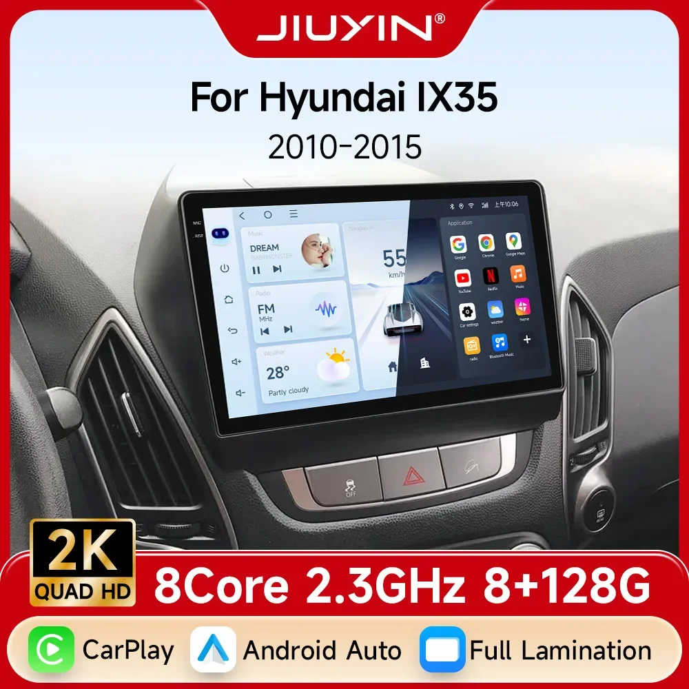 For HYUNDAI TUCSON IX35 2012 2013 2014 2015 8Core 4G WIFI Android 15 Car Multimedia Stereo Car DVD Player Navigation GPS Radio