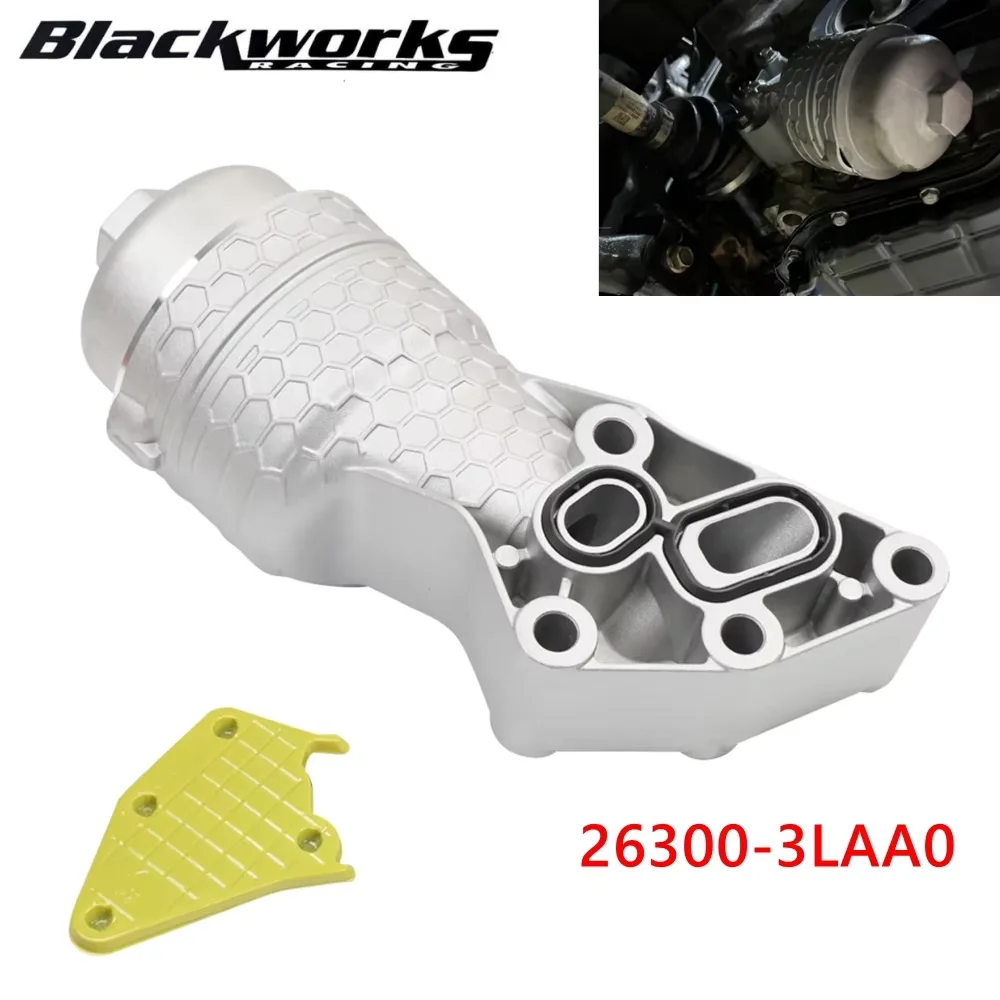 

26300-3LAA0 Upgrade Aluminum Oil Filter Complete Assembly Kit For Hyundai Palisade 2020-2024 Genesis G80 2017-2020 263503C701