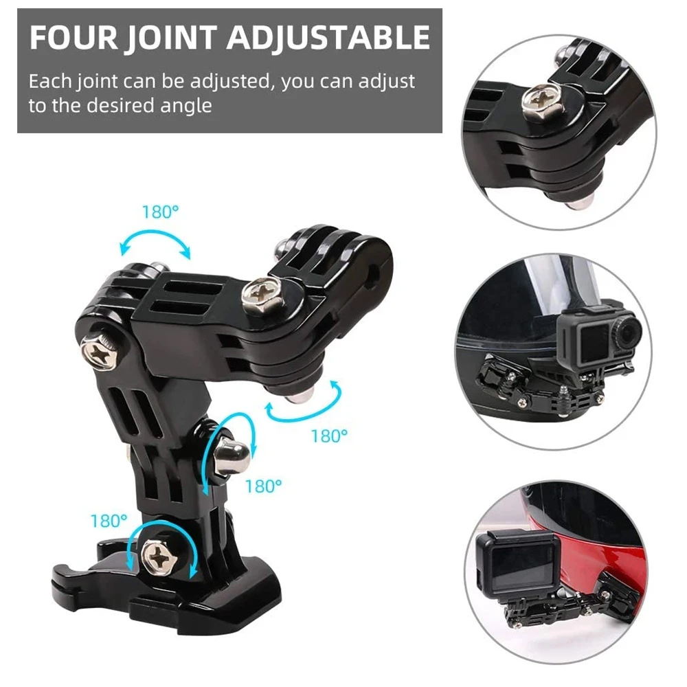 Motorcycle Helmet Kit for GoPro Hero 12 11 10 9 8 7 Action Camera Accessories Set Chin Mount Bracket Bike Chin Mount For Go Pro