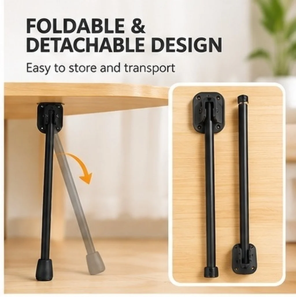 2Pcs Metal Foldable Leg Coffee Table Replacement For Folding Picnic Table Legs Furniture Maker Detachable Iron