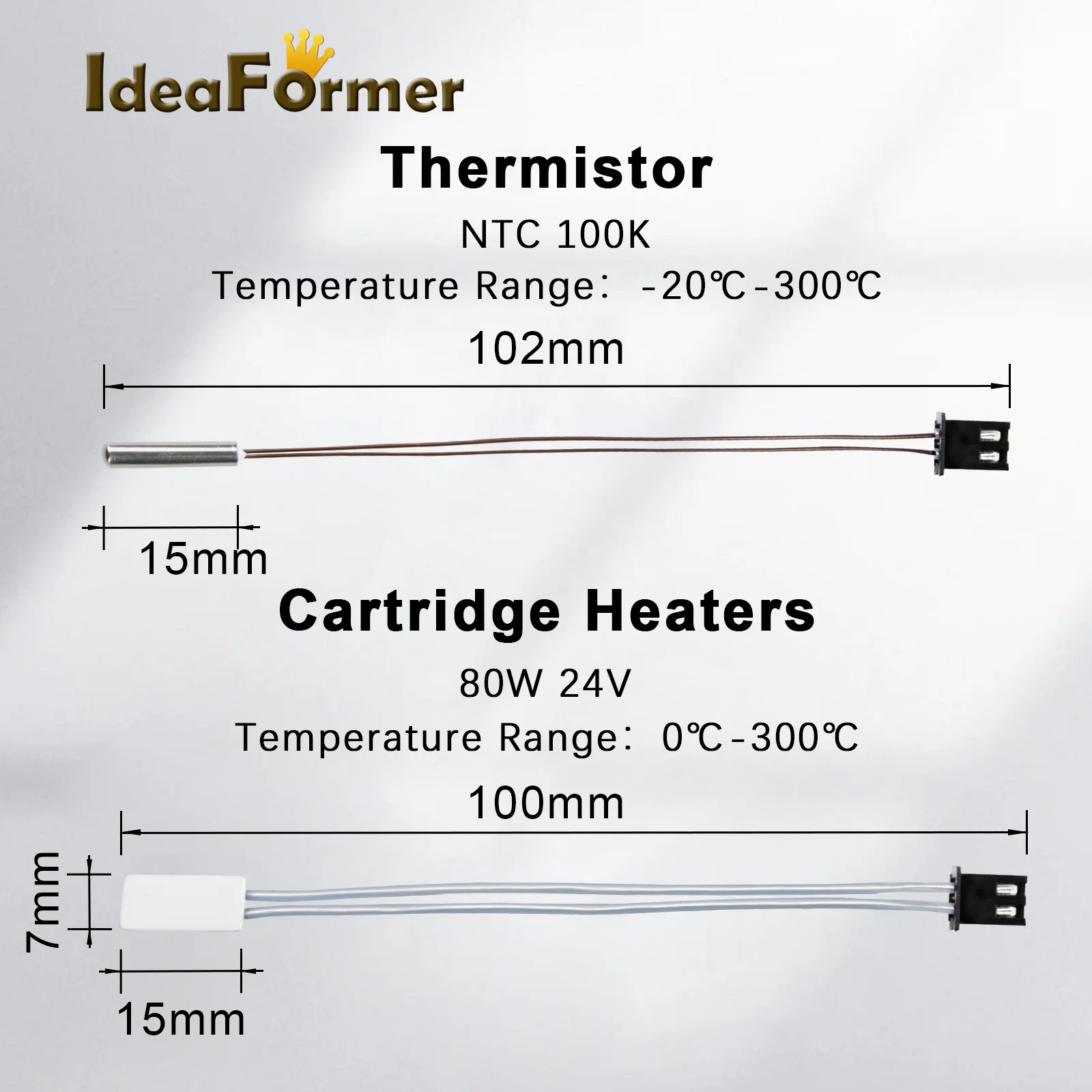 IdeaFormer IR3 V2 Extruder Kit 0.4mm Hardened steel Nozzle 24V 80W High Temperature Direct Extruder For IR3 V2 Printer 3d Parts