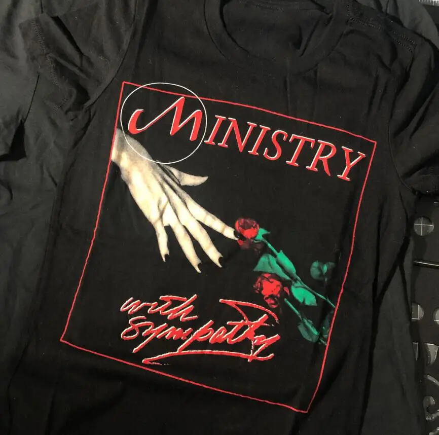 Ministry With Sympathy Synthpop Short Sleeve Cotton Black All Size Shirt KC915