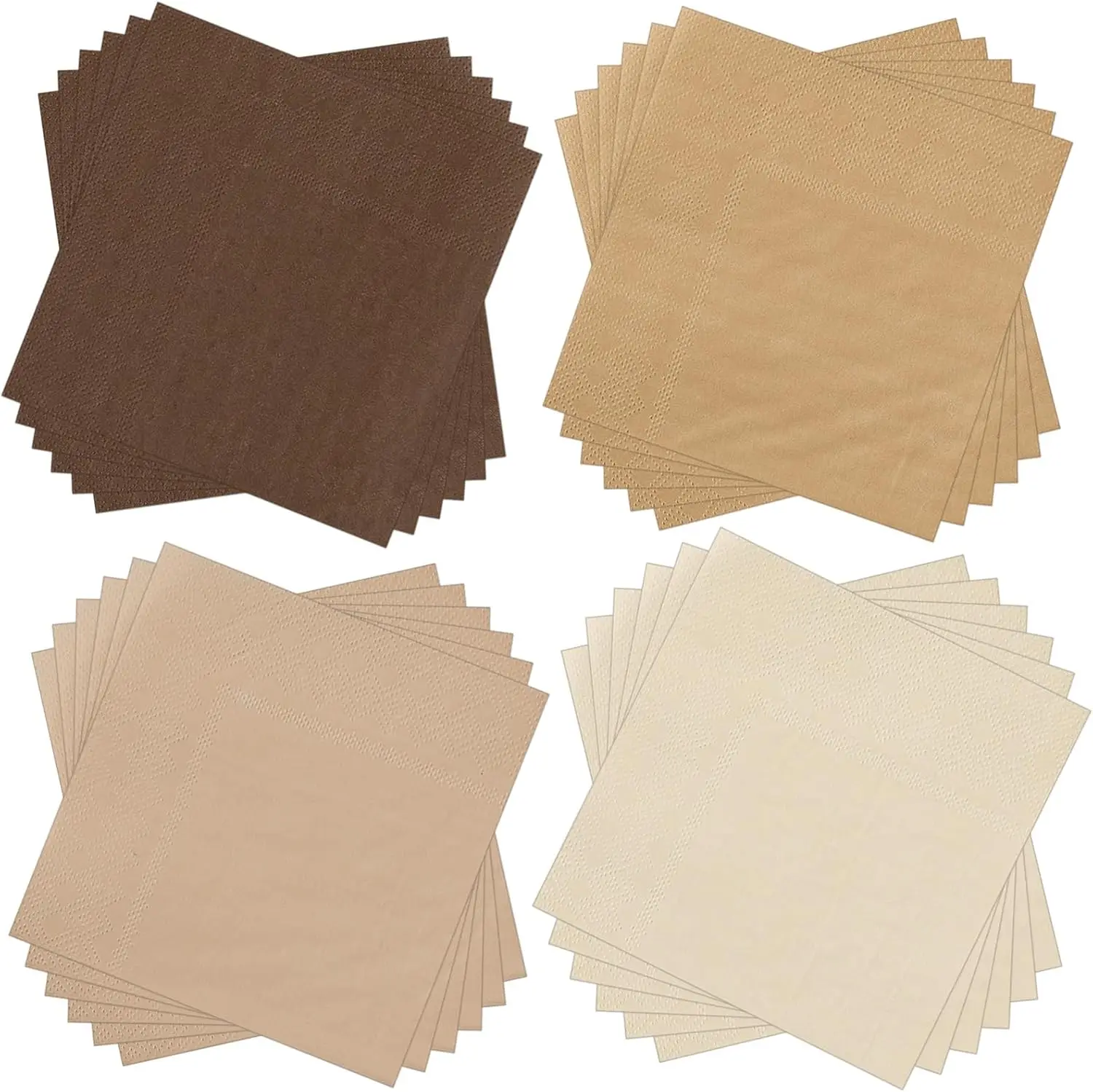 

100 шт. коричневых коктейльных салфеток, 5x5 дюймов, одноразовые квадратные бумажные салфетки для Дня святого Валентина, свадьбы, дня рождения, праздничные принадлежности