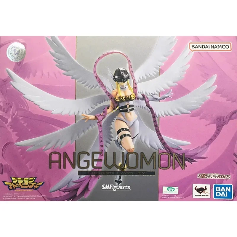 In Stock Bandai Original Genuine Digimon Adventure Angewomon SHF Anime Action Figure Model Toys Gifts Collectible