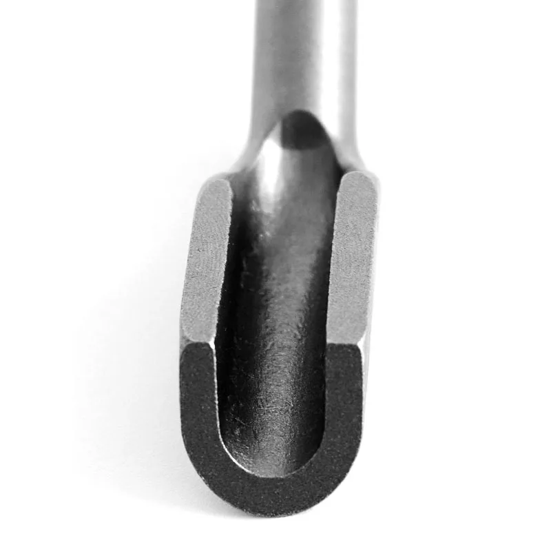 SDS Plus Schaft-U-Form-Meißel, superhart gehärteter Stahl-Nutmeißel für Ziegel, Beton, Mauerwerk – passend für Bohrhammer – Detail 2